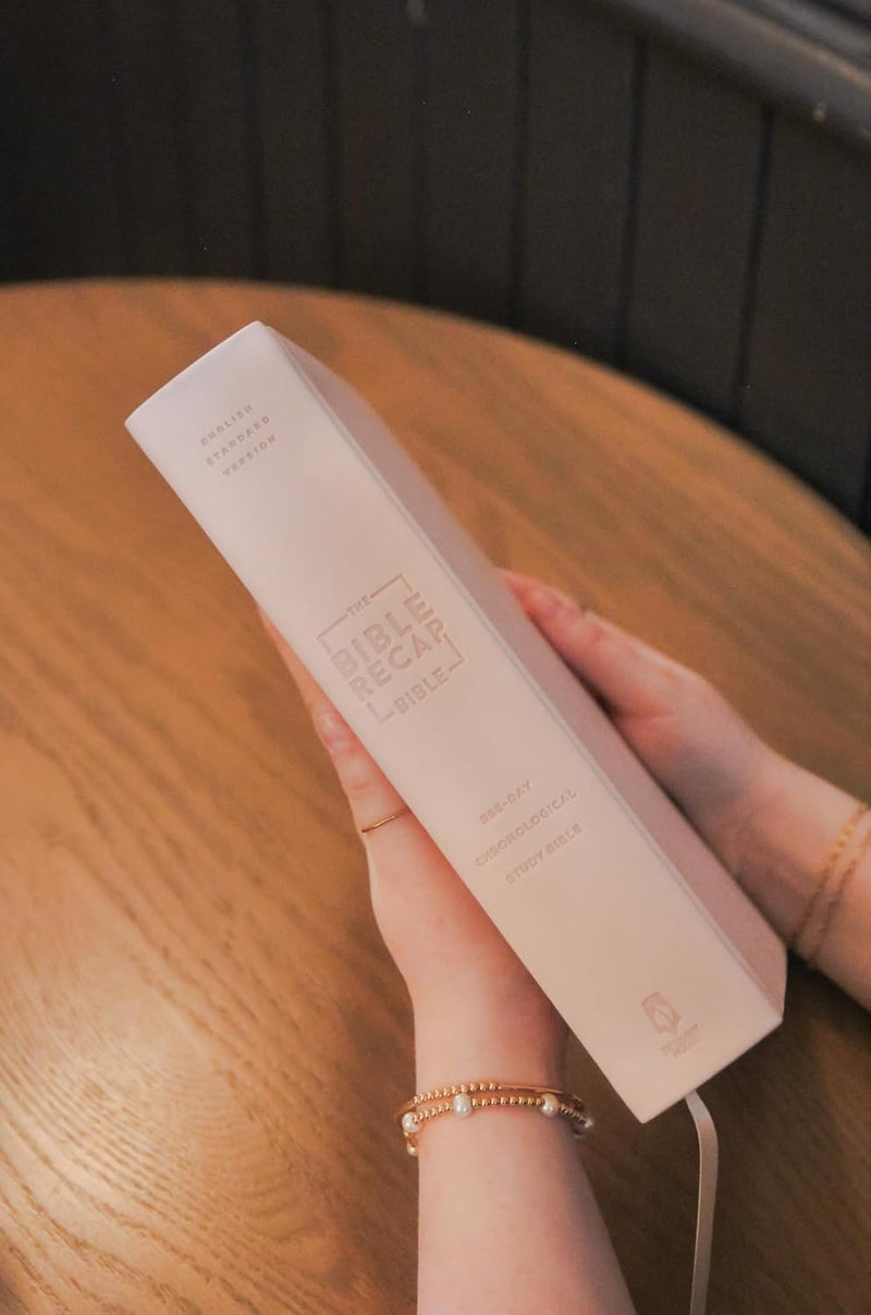 The Bible Recap 365-Day Chronological Study Bible: English Standard Version - Imitation Leather Over Board (Hardcover), Pink Imitation Leather