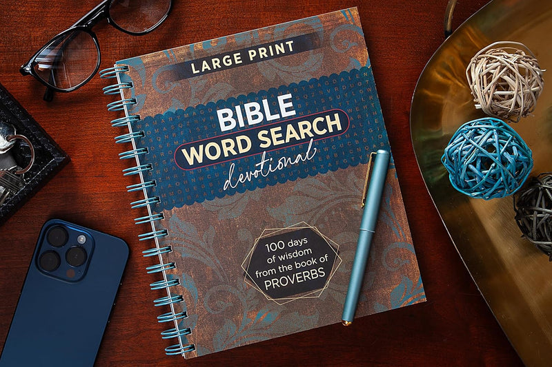Bible Word Search Devotional: 100 Days of Wisdom from the Book of Proverbs.