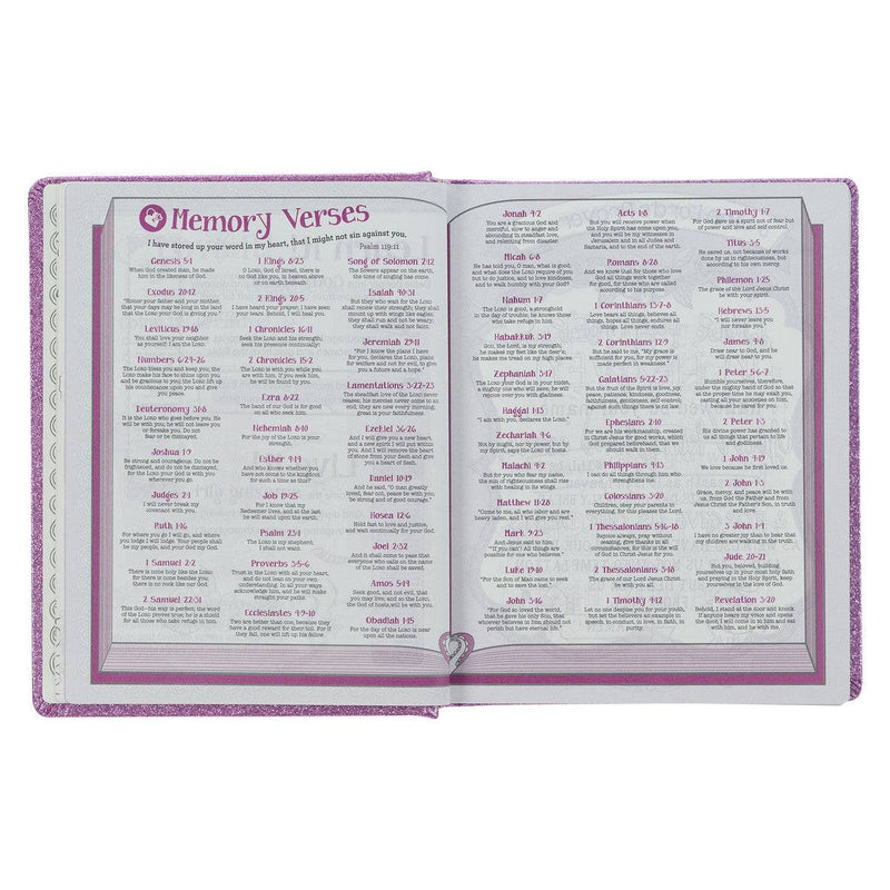 Purple Glitter My Creative Bible for Girls - an ESV Journaling Bible By Amanda Cowles