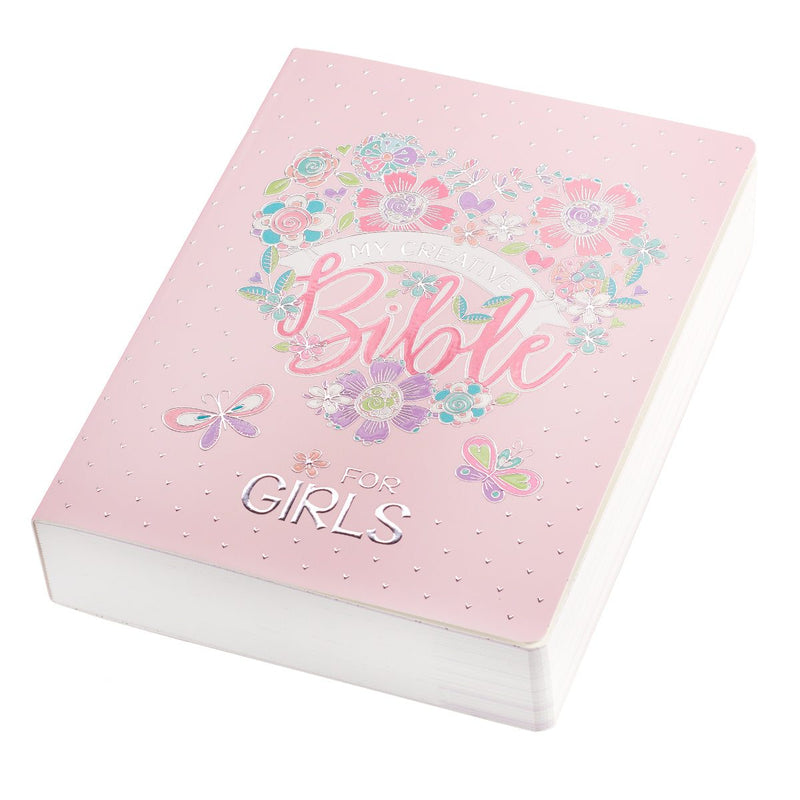 Pink Floral Heart Flexcover My Creative Bible for Girls - an ESV Journaling Bible BY AMANDA COWLES