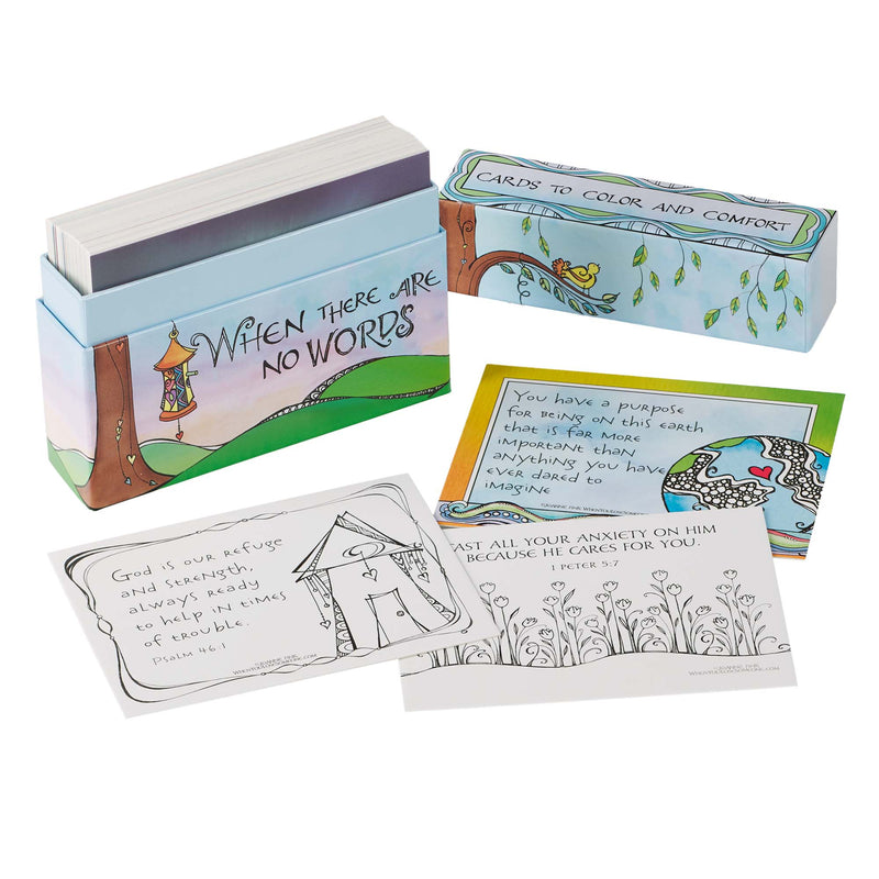 When There Are No Words Cards To Color And Comfort BY JOANNE FINK Coloring Cards
