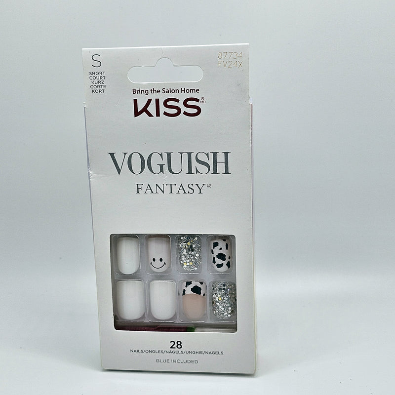 KISS VOGUISH FANTASY - Short White Dalmatian - Nails