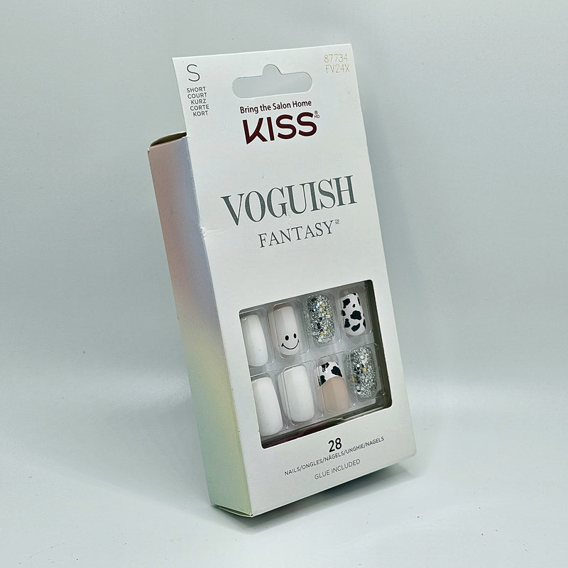 KISS VOGUISH FANTASY - Short White Dalmatian - Nails