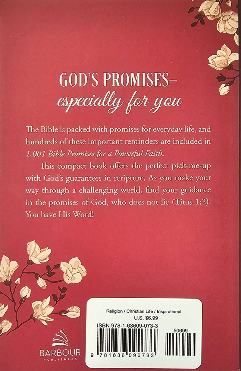 1001 Bible Promises for a Powerful Faith Paperback Compiled by Barbour Staff