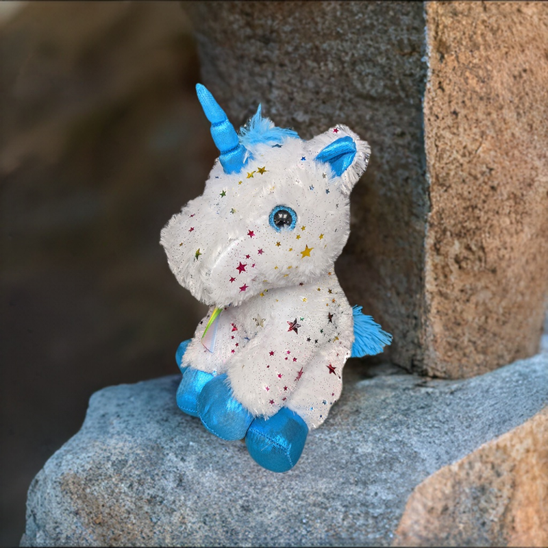 Blue unicorn plush hotsell