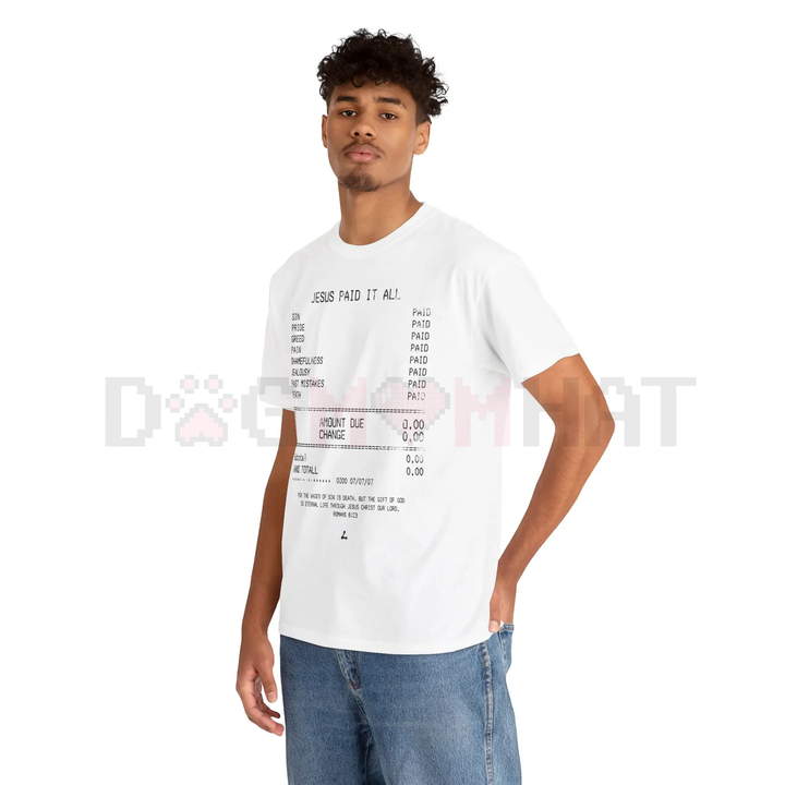 JESUS PAID IT ALL TEE – Christian Faith Statement Shirt