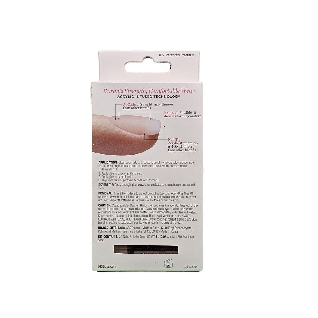 KISS Salon Acrylic Natural - BARESKINNED - Nails