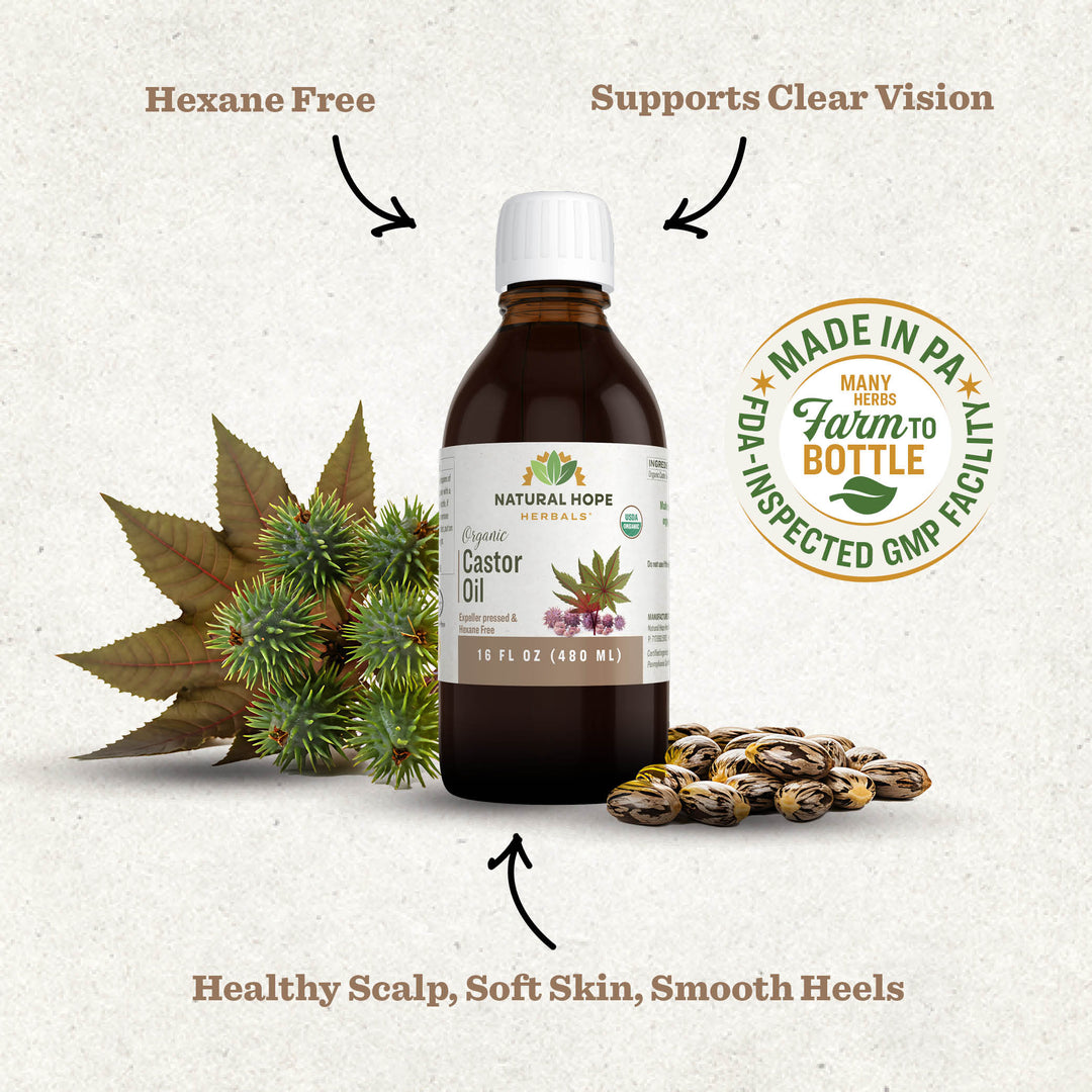 Premium Organic Castor Oil: Multi-Purpose Skin Elixir