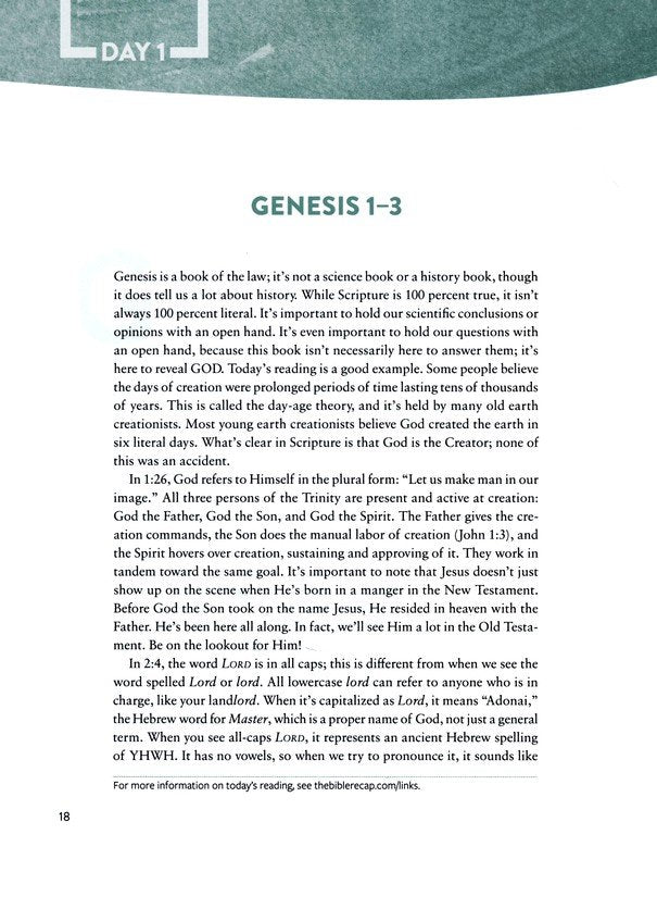 The Bible Recap, Deluxe Edition (Sage Floral): A One-Year Guide to Reading and Understanding the Entire Bible