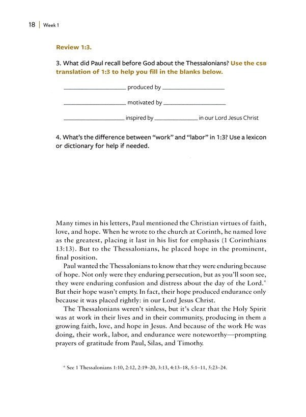 1 &amp; 2 Thessalonians: Hope in the Midst of Trials--a 10-Week Bible Study on Anticipating the Return of Christ