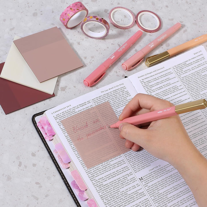 Bible Journaling Kit, Bible Highlighters and Pens No Bleed, Bible Study Kit, Journaling Kit for Women and Gift, Bible Tabs and Highlighter Set