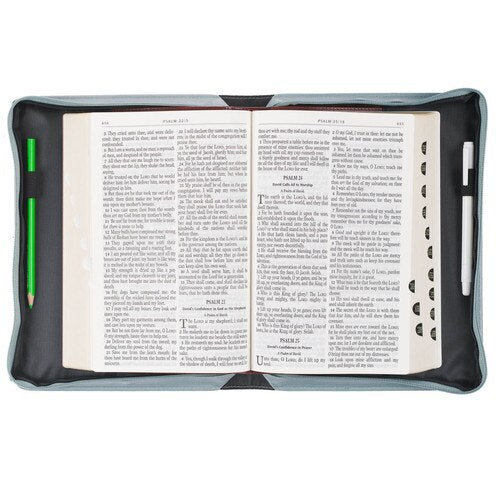 Trust in the Lord Pearlescent Pewter Floral Fashion Bible Cover - Proverbs 3:5