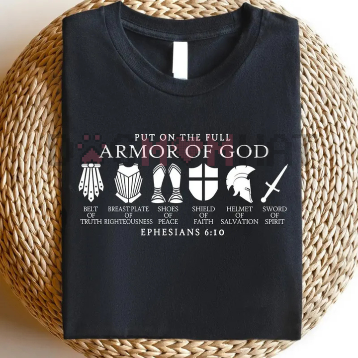 Christian Armor of God Shirt – Catholic Bible Verse Tee, Faith Based Sweatshirt