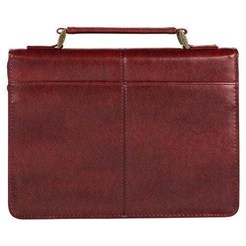 Hope and a Future Chestnut Brown Faux Leather Classic Bible Cover - Jeremiah 29:11