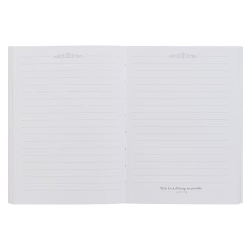 With God All Things Are Possible Mountain Medium Notebook - Matthew 19:26