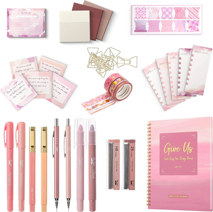 Bible Journaling Kit, Bible Highlighters and Pens No Bleed, Bible Study Kit, Journaling Kit for Women and Gift, Bible Tabs and Highlighter Set