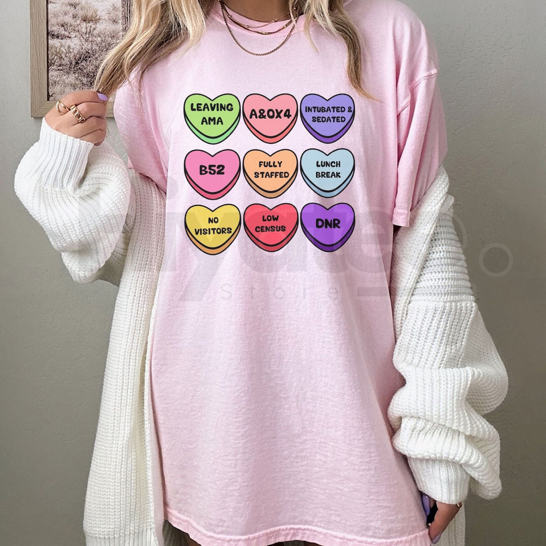 Fruits of the Spirit Candy Hearts T-Shirt – Sweet Christian Faith Graphic Tee