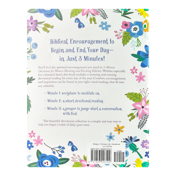 3-Minute Devotions for Women Morning and Evening Edition Paperback Compiled by Barbour Staff