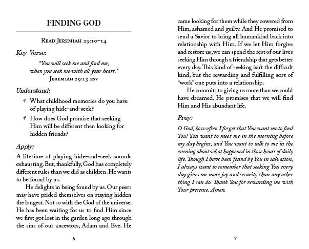 THE 5-MINUTE BIBLE STUDY FOR WOMEN: SEEKING GOD&