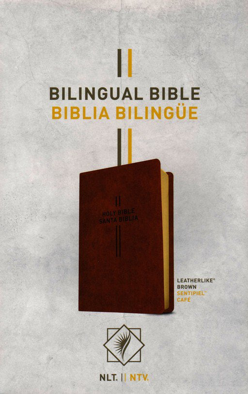 Biblia Bilingue NLT/NTV, Piel Imitada, Cafe (NLT/NTV Bilingual Bible, LeatherLike, Brown)