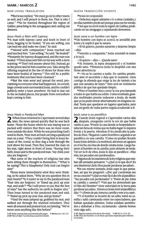 Biblia Bilingue NLT/NTV, Piel Imitada, Cafe (NLT/NTV Bilingual Bible, LeatherLike, Brown)