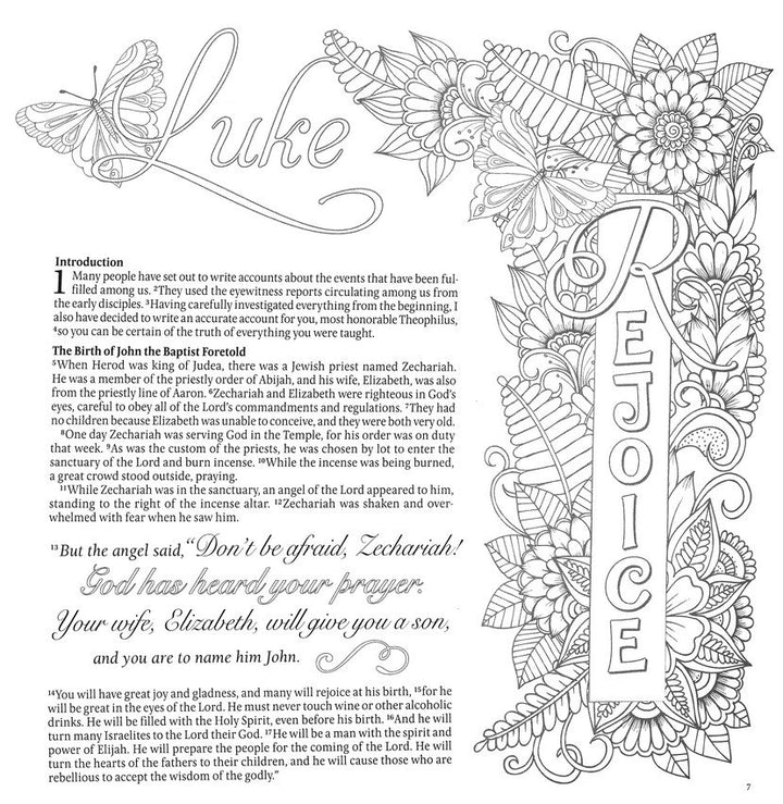 Inspire: Luke &amp; John Coloring &amp; Creative Journaling through Luke &amp; John by New Living Translation and Tyndale
