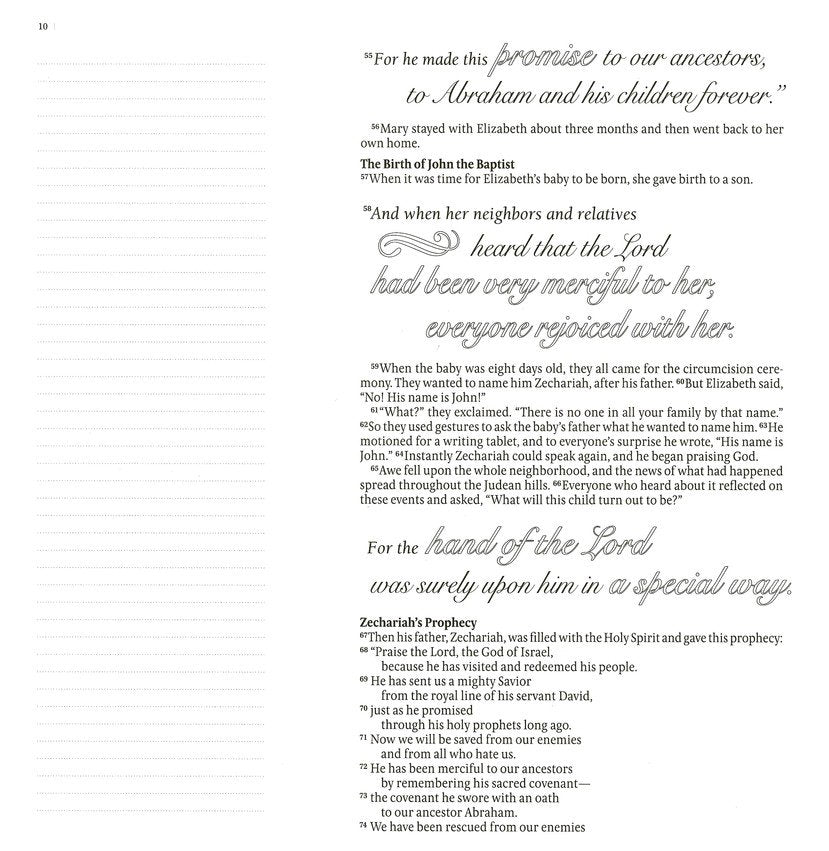 Inspire: Luke &amp; John Coloring &amp; Creative Journaling through Luke &amp; John by New Living Translation and Tyndale