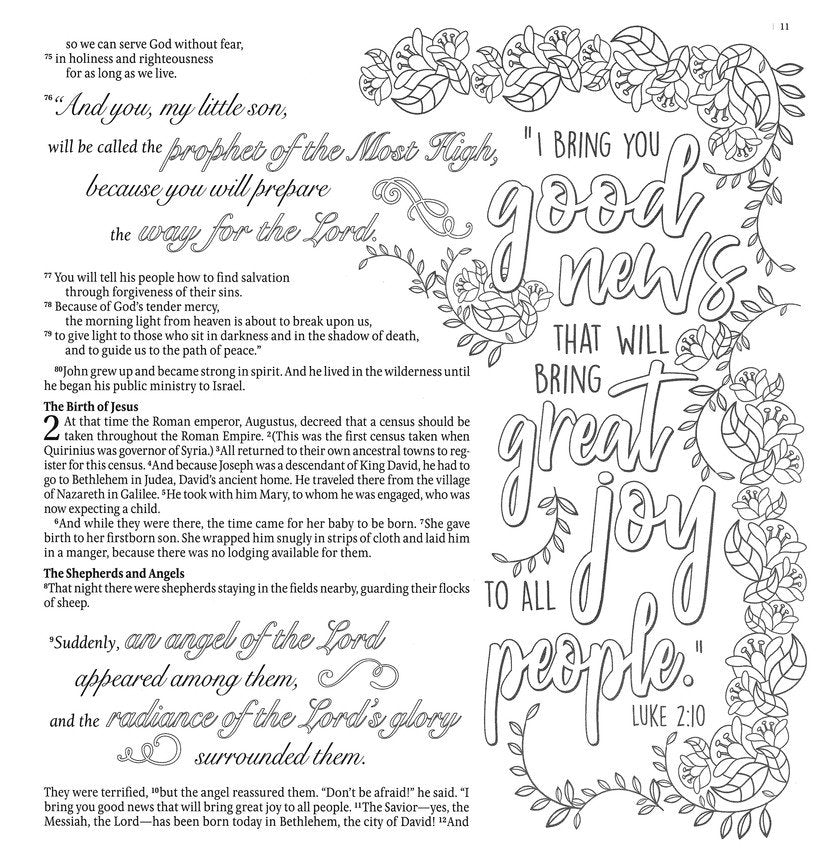 Inspire: Luke &amp; John Coloring &amp; Creative Journaling through Luke &amp; John by New Living Translation and Tyndale