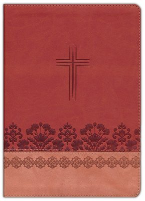 The KJV Study Bible, Large Print (Indexed) [Rose &amp; Chestnut Cross]