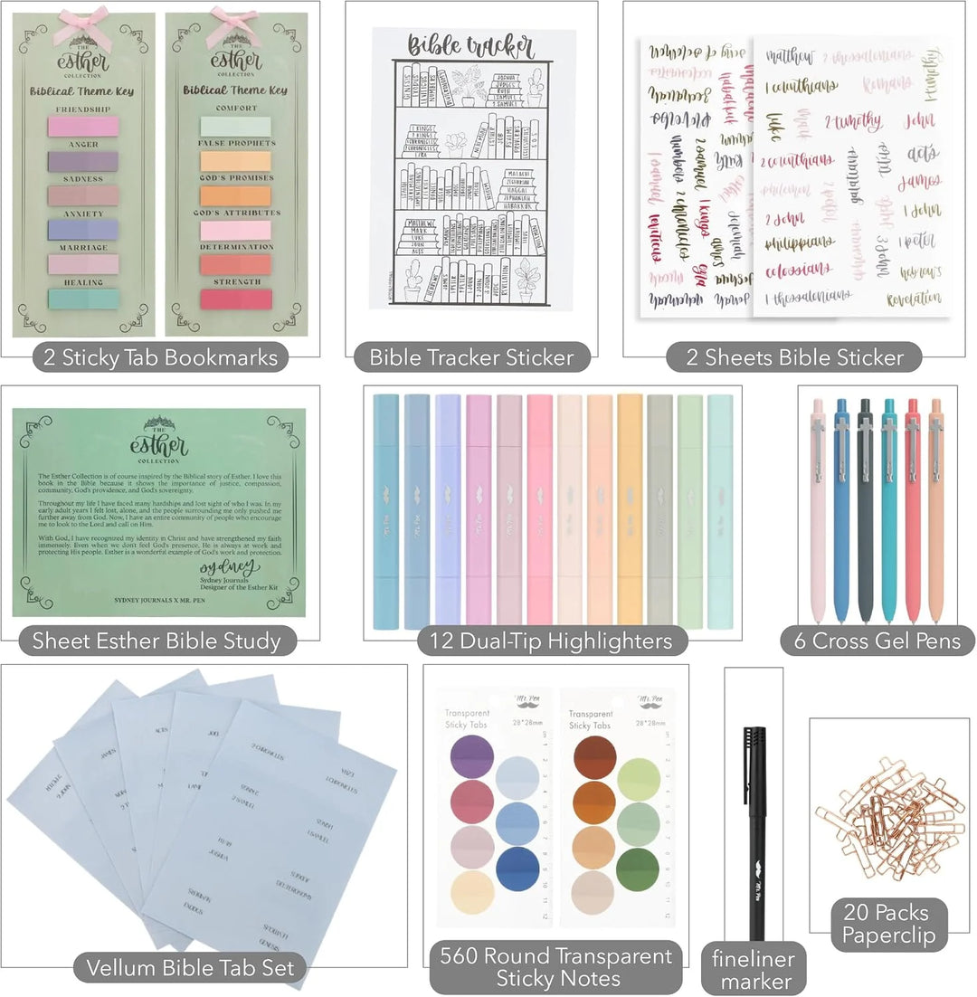 Esther Bible Journaling Kit, Loaded Bible journaling Kit in collaboration with @SydneyJournals