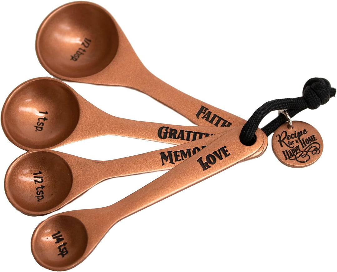 Happy Home - Decorative Measuring Spoon Set, Housewarming, Shower, or Christmas Gift
