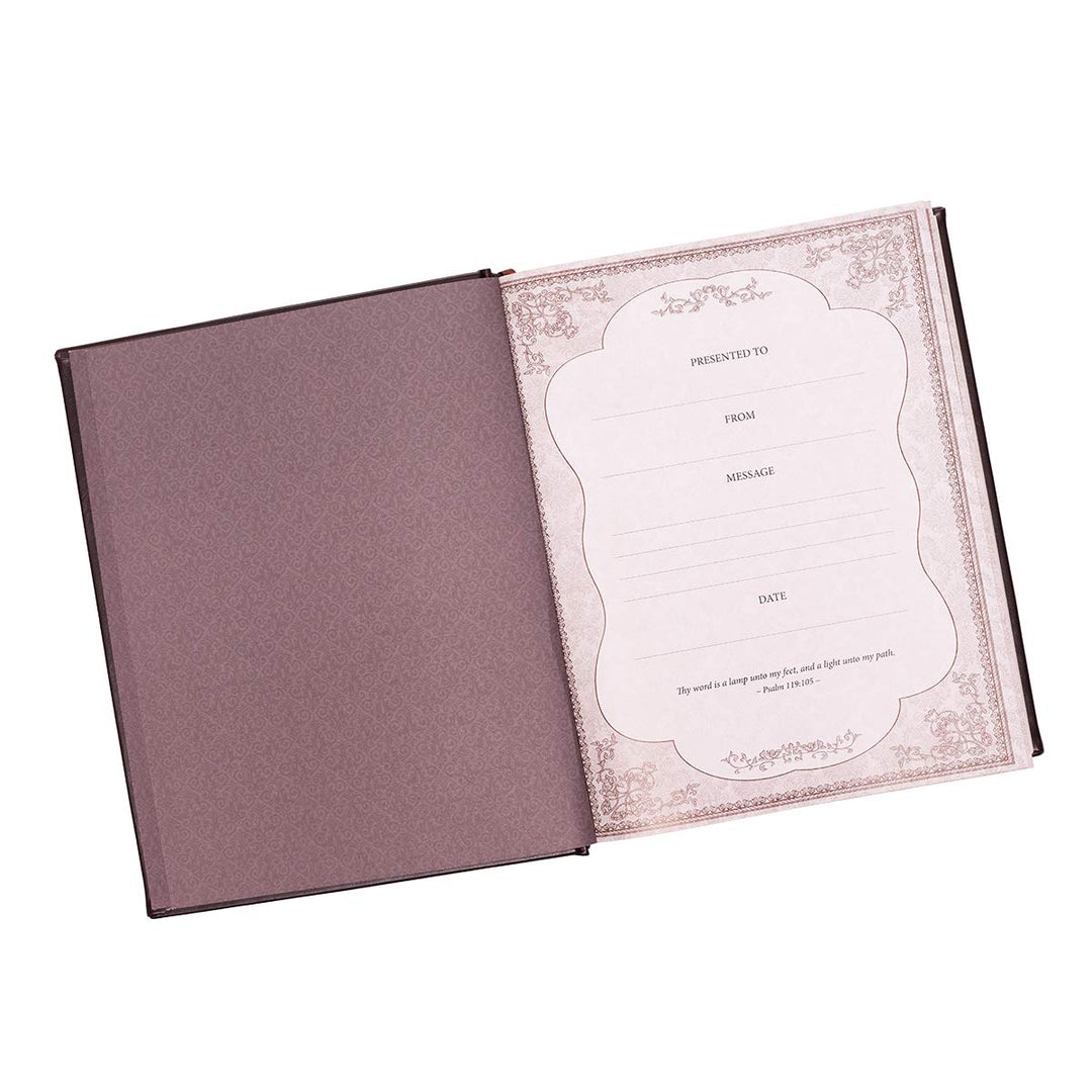 Dark Brown Faux Leather Hardcover King James Version Family Bible