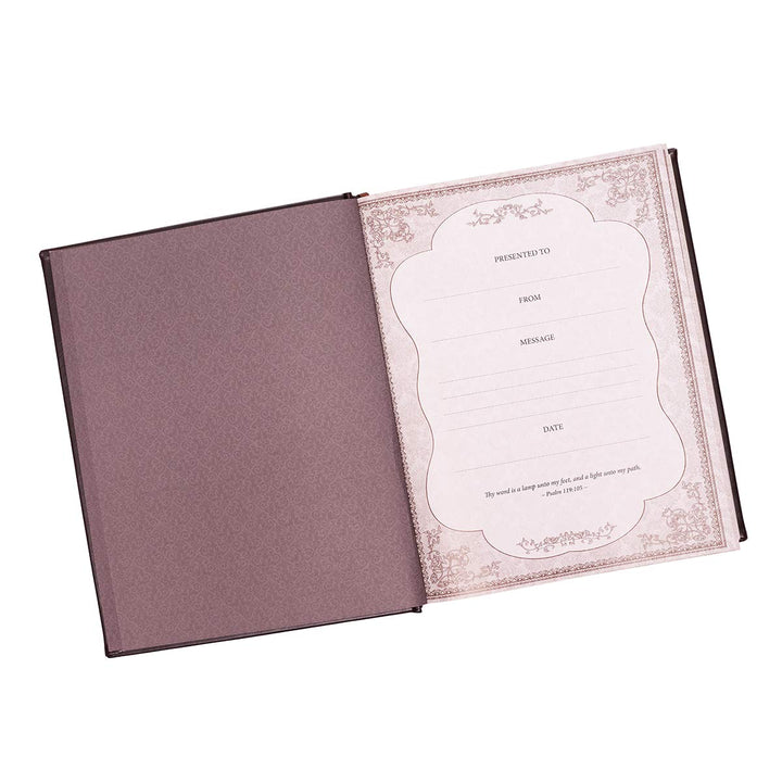 Dark Brown Faux Leather Hardcover King James Version Family Bible