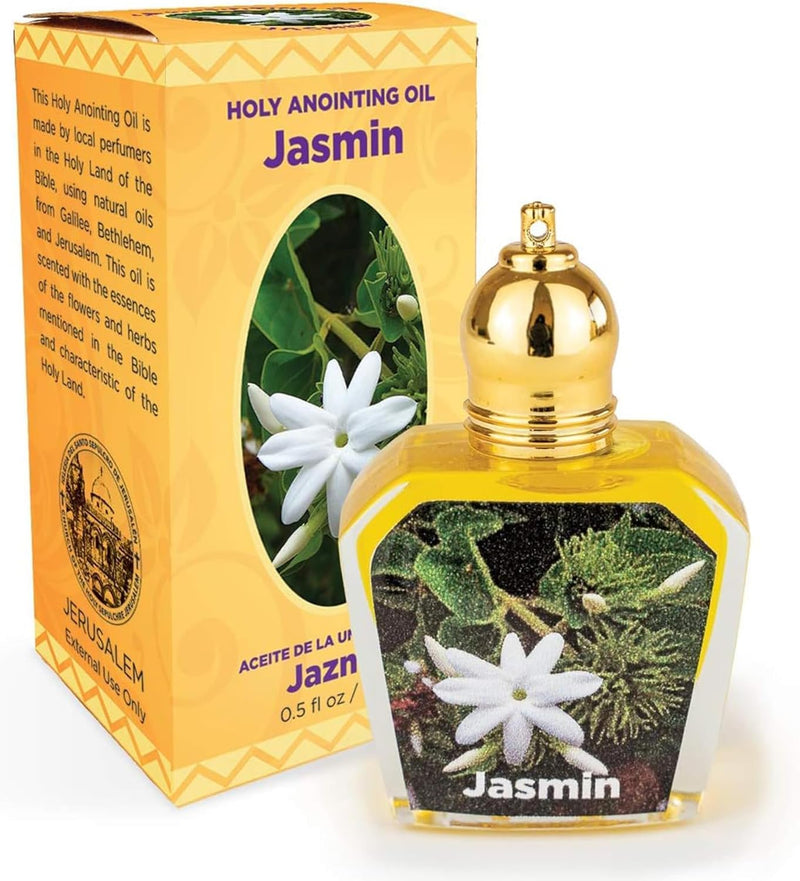 Jasmine Holy Land Anointing Oil from Israel, 1/2 oz Roller Bottle from Jerusalem