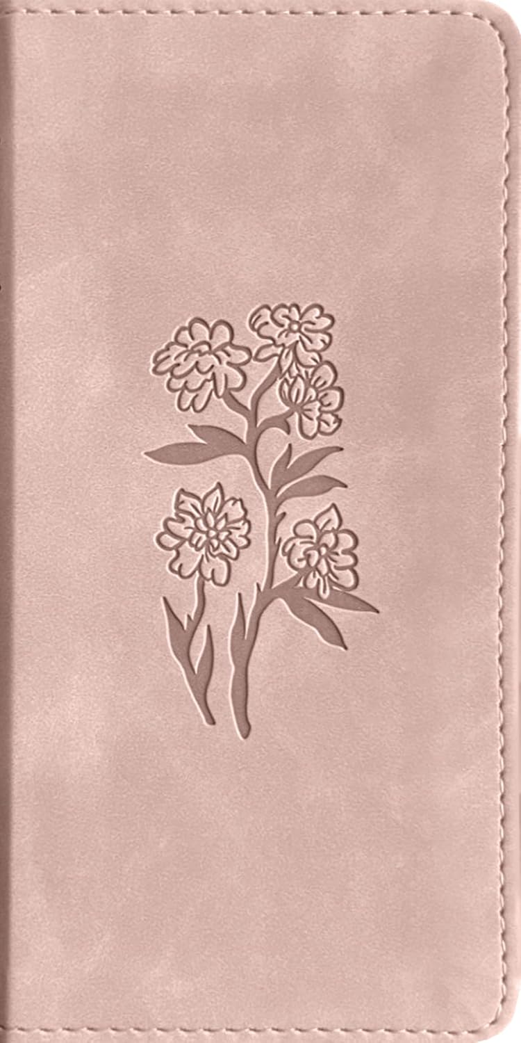 NLT Pocket Thinline Bible, Filament Enabled (LeatherLike, Blush Pink Flowers, Red Letter)