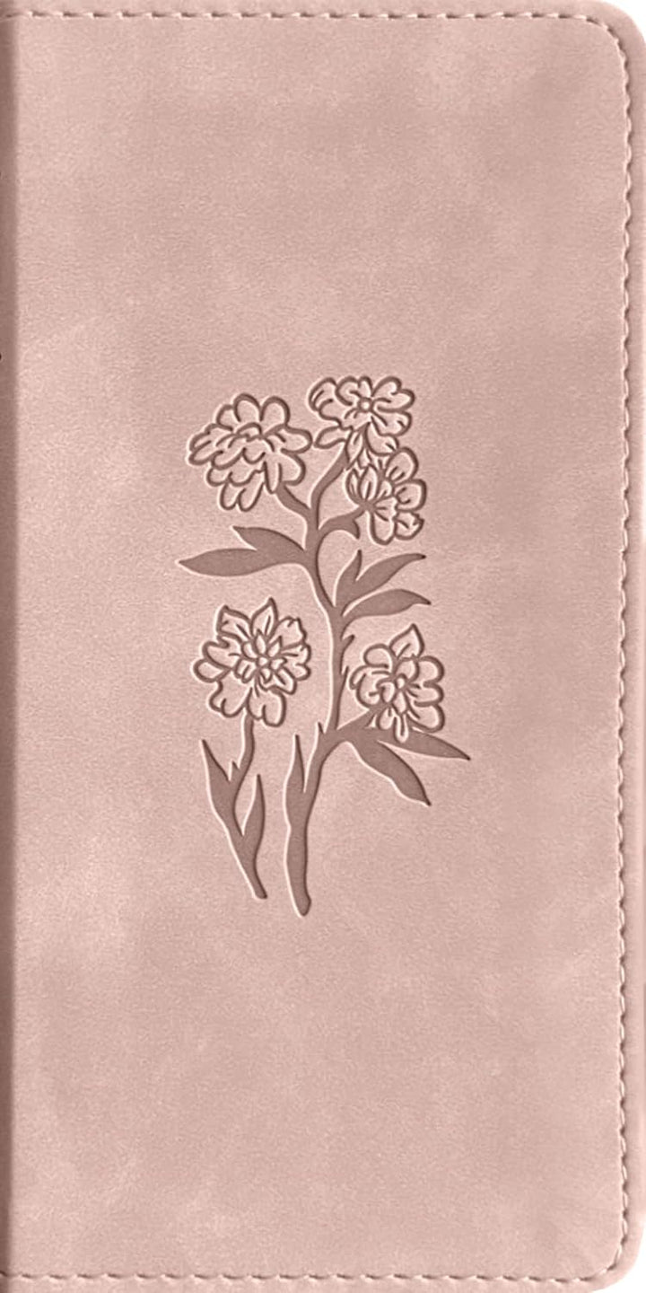 NLT Pocket Thinline Bible, Filament Enabled (LeatherLike, Blush Pink Flowers, Red Letter)