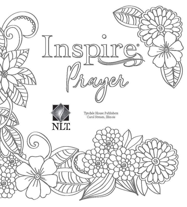 Tyndale NLT Inspire PRAISE Bible (LeatherLike, Purple Garden): Coloring Bible