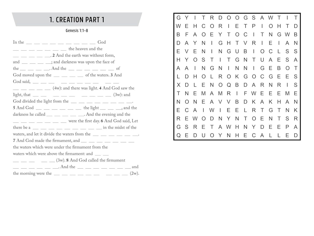 Bible Memory Word Games 2-In-1: Featuring Crosswords and Word Searches
