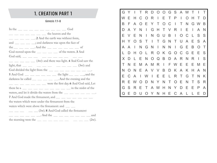 Bible Memory Word Games 2-In-1: Featuring Crosswords and Word Searches