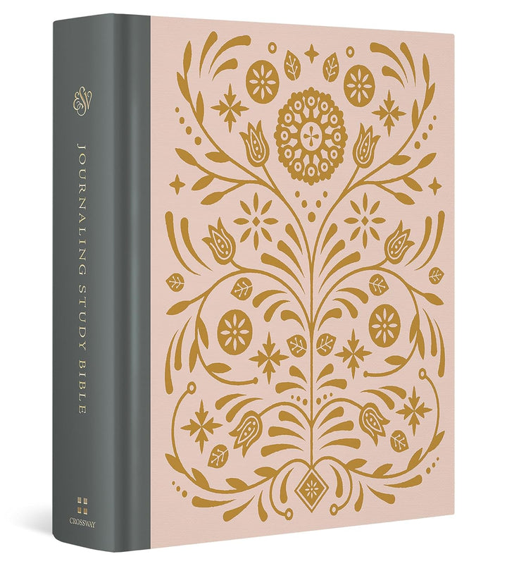 ESV Journaling Study Bible (Cloth over Board, Blush/Ochre, Floral): Holy Bible (ESV)