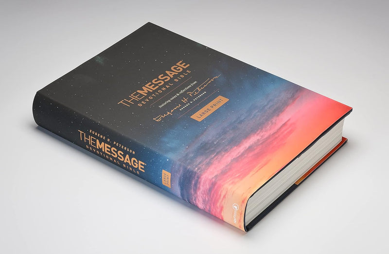 The Message Devotional Bible, Large Print (Hardcover): Featuring Notes and Reflections from Eugene H. Peterson Hardcover – Large Print