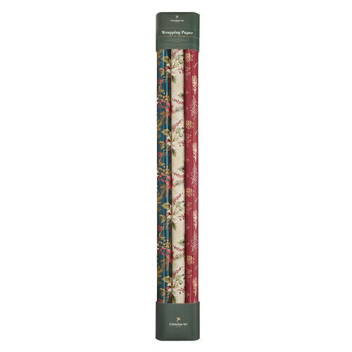 Adore Him Poinsettia Wrapping Paper Set
