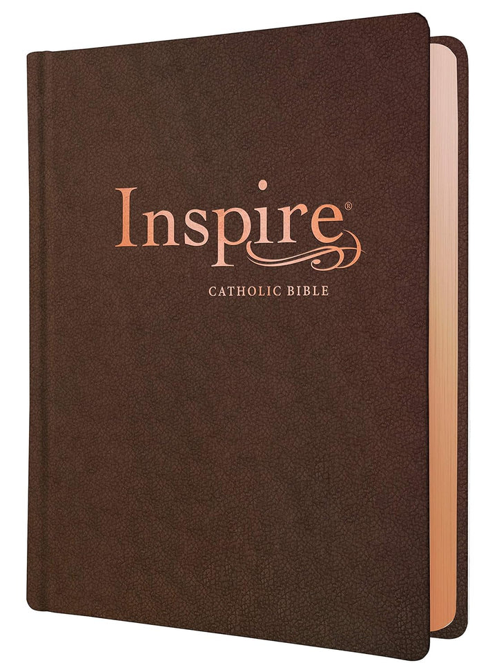 Inspire Catholic Bible NLT (LeatherLike, Dark Brown): The Bible for Coloring &amp; Creative Journaling Imitation Leather