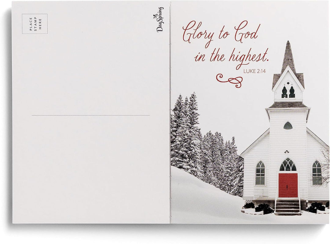 Postcard Book with a Mix of Scripture and Inspirational Messages - 20 Christmas Postcards