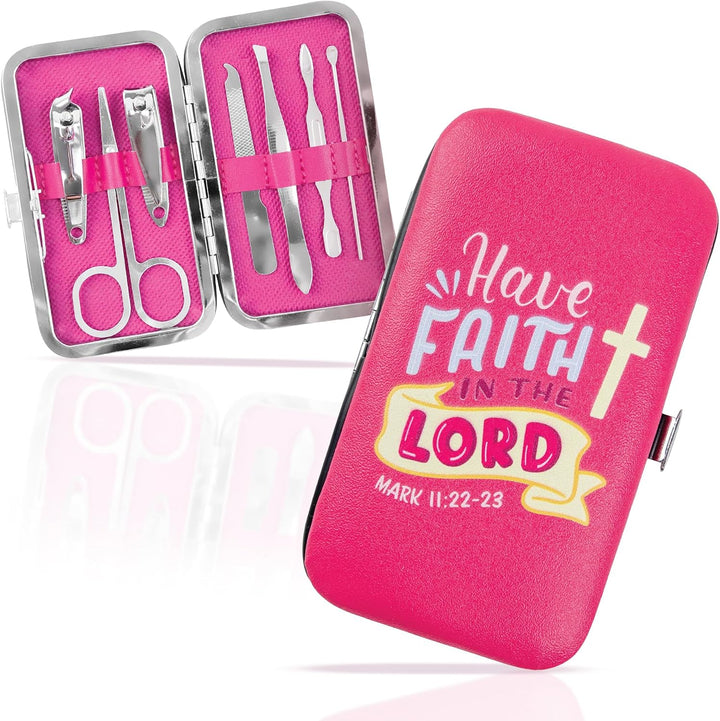 Manicure Set, Pink – Have Faith in the Lord, Mark 11:22-23