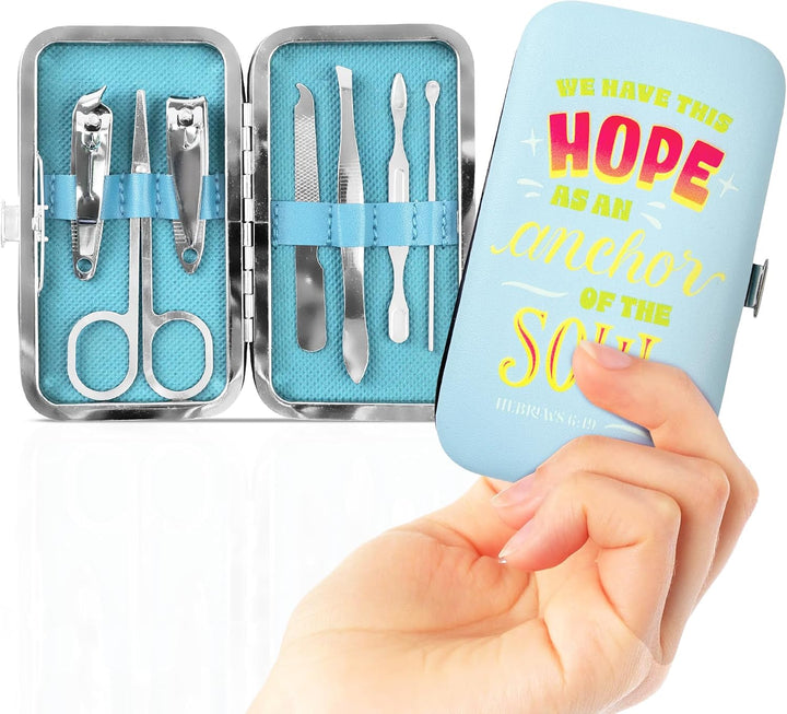 Manicure Set, Teal – Hope, Hebrews 6:19