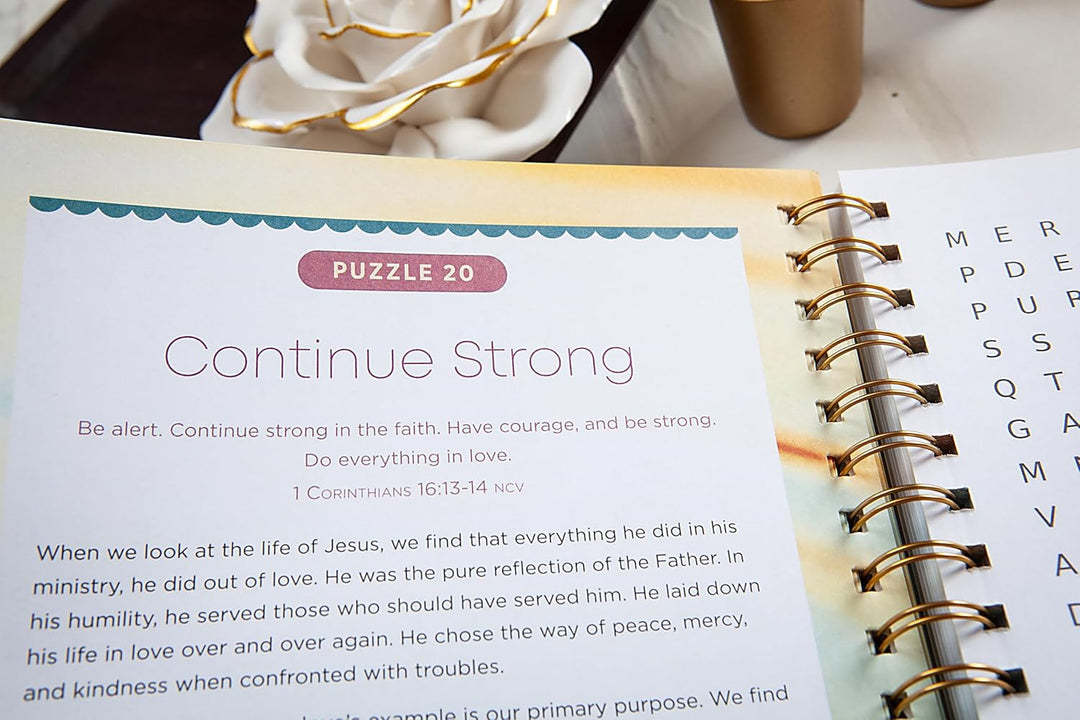 100 Days of Strength for Depression &amp; Anxiety: Bible Word Search Devotional.