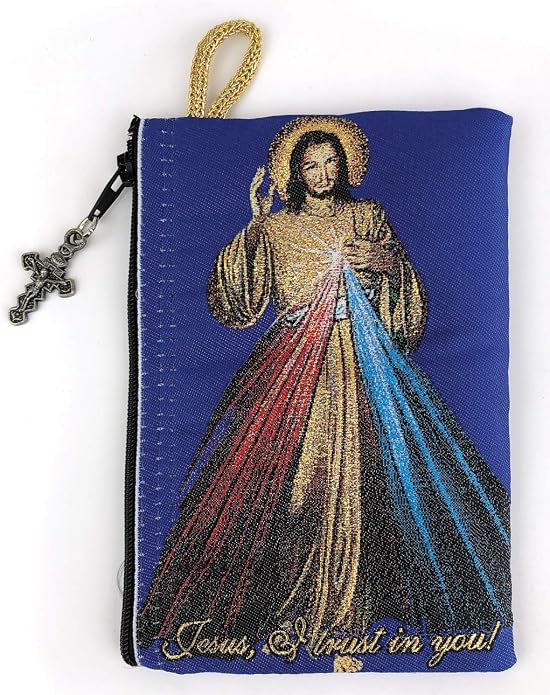 Rosary Pouch - Divine MercyIcon and Jesus is God from God Prayer
