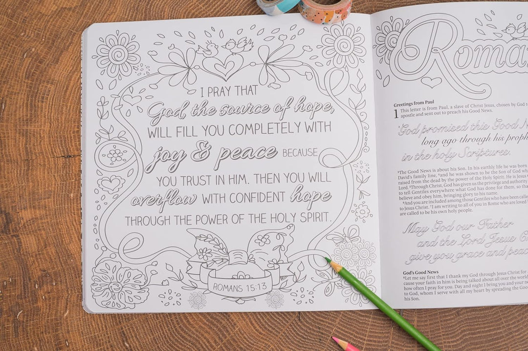 Inspire: Acts &amp; Romans (Softcover): Coloring &amp; Creative Journaling through Acts &amp; Romans Paperback – Coloring Book