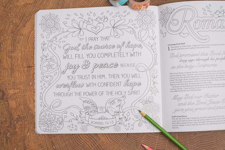 Inspire: Acts &amp; Romans (Softcover): Coloring &amp; Creative Journaling through Acts &amp; Romans Paperback – Coloring Book
